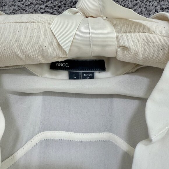 Vince Silk Dolman Cap Sleeve blouse Off White Large - Picture 5 of 6